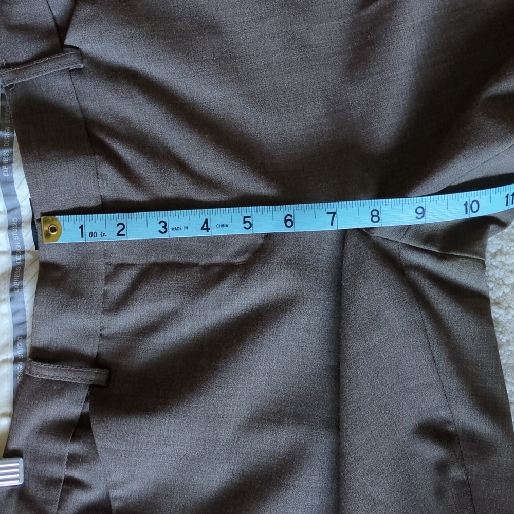 Express Editor Stylish Black, Gray, and Tan Trousers Set Size 6 - Picture 9 of 9